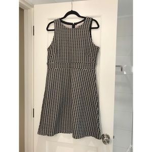 BNWT LOFT BLACK AND WHITE DRESS